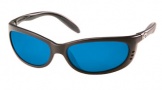 Costa Del Mar Fathom - Matte Black Frame Sunglasses - Blue Mirror Glass/COSTA 580