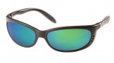 Costa Del Mar Fathom - Matte Black Frame Sunglasses - Green Mirror Glass/COSTA 580