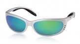 Costa Del Mar Fathom Sunglasses Silver Frame Sunglasses - Vermillion Glass/COSTA 400