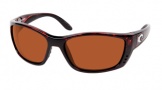 Costa Del Mar Fisch Sunglasses Shiny Tortoise Frame Sunglasses - Copper / 580P