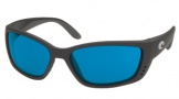 Costa Del Mar Fisch Sunglasses Shiny Black Frame Sunglasses - Vermillion Glass/COSTA 400