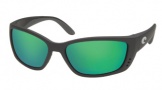 Costa Del Mar Fisch Sunglasses Shiny Black Frame Sunglasses - Sunrise Glass/COSTA 400