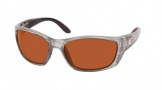 Costa Del Mar Fisch Sunglasses Silver Frame Sunglasses - Sunrise Glass/COSTA 400