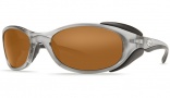 Costa Del Mar Frigate Sunglasses Silver Frame Sunglasses - Amber / 580P