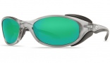Costa Del Mar Frigate Sunglasses Silver Frame Sunglasses - Vermillion Glass/COSTA 400