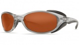 Costa Del Mar Frigate Sunglasses Silver Frame Sunglasses - Sunrise Glass/COSTA 400