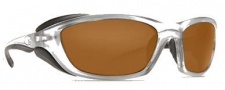 Costa Del Mar Man o War Sunglasses - Silver Frame Sunglasses - Amber / 580P