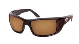 Costa Del Mar Permit Sunglasses Shiny Tortoise Frame Sunglasses - Amber / 580P