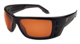 Costa Del Mar Permit Sunglasses Matte Black Frame Sunglasses - Copper / 580P