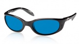 Costa Del Mar Stringer Sunglasses Shiny Black Frame Sunglasses - Vermillion Glass/COSTA 400