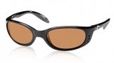 Costa Del Mar Stringer Sunglasses Shiny Black Frame Sunglasses - Amber Glass/COSTA 400