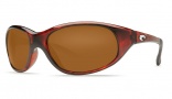 Costa Del Mar Wave Killer Sunglasses Shiny Tortoise Frame Sunglasses - Gray Glass/COSTA 580