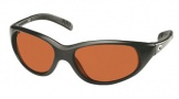 Costa Del Mar Wave Killer Sunglasses Matte Black Frame Sunglasses - Vermillion Glass/COSTA 400