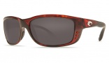 Costa Del Mar Zane Sunglasses - Shiny Tortoise Frame Sunglasses - Gray Glass/COSTA 400