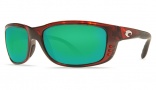 Costa Del Mar Zane Sunglasses - Shiny Tortoise Frame Sunglasses - Vermillion Glass/COSTA 400
