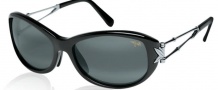 Maui Jim Alana Sunglasses - 215-17 Gloss Black with Silver/Neutral Grey