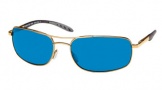 Costa Del Mar Seven Mile Sunglasses Gold Frame Sunglasses - Amber Glass/COSTA 400