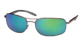Costa Del Mar Seven Mile Sunglasses Satin Gunmetal Frame Sunglasses - Vermillion Glass/COSTA 400