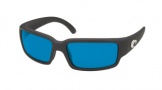 Costa Del Mar Caballito Sunglasses Shiny Black Frame Sunglasses - Vermillion Glass/COSTA 400