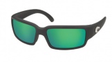 Costa Del Mar Caballito Sunglasses Shiny Black Frame Sunglasses - Sunrise Glass/COSTA 400