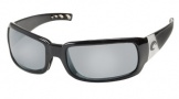 Costa Del Mar Cin - Shiny Black Frame Sunglasses - Silver Mirror Glass/COSTA 580