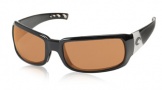 Costa Del Mar Cin - Shiny Black Frame Sunglasses - Amber CR 39/COSTA 400