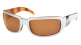 Costa Del Mar Cin - White Tortoise Frame Sunglasses - Amber CR 39/COSTA 400