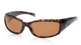Costa Del Mar Hammerhead Sunglasses Shiny Tortoise Frame Sunglasses - Amber / 580P