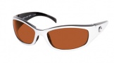 Costa Del Mar Hammerhead Sunglasses White-Black Frame Sunglasses - Sunrise Glass/COSTA 400