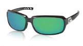 Costa Del Mar Isabela Sunglasses Shiny Black Frame Sunglasses - Vermillion Glass/COSTA 400
