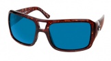 Costa Del Mar Lago - Shiny Tortoise Frame Sunglasses - Blue Mirror Glass/COSTA 580