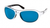Costa Del Mar Pumphouse - White-Black Frame Sunglasses - Blue Mirror Glass/COSTA 400