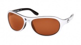 Costa Del Mar Pumphouse - White-Black Frame Sunglasses - Copper Glass/COSTA 580