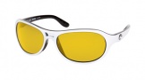 Costa Del Mar Pumphouse - White-Black Frame Sunglasses - Sunrise CR 39/COSTA 400