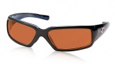 Costa Del Mar Rincon Sunglasses Shiny Black Frame Sunglasses - Vermillion Glass/COSTA 400