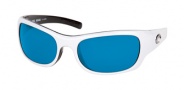 Costa Del Mar Riomar - White-Black Frame Sunglasses - Blue Mirror Glass/COSTA 400