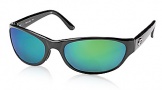 Costa Del Mar Triple Tail Sunglasses Shiny Black Frame Sunglasses - Vermillion Glass/COSTA 400