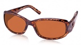 Costa Del Mar Vela Sunglasses Shiny Tortoise Frame Sunglasses - Sunrise Glass/COSTA 400