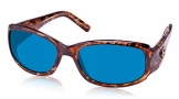 Costa Del Mar Vela Sunglasses Shiny Tortoise Frame Sunglasses - Green Mirror Glass/COSTA 400