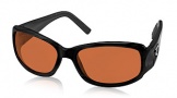 Costa Del Mar Vela Sunglasses Shiny Black Frame Sunglasses - Gray / 580P