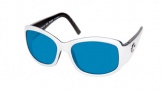 Costa Del Mar Vela Sunglasses White-Black Frame Sunglasses - Gray Glass/COSTA 400