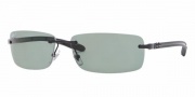 Ray-Ban RB8304 Sunglasses Polarized  Sunglasses - 002/9A Black/Polar Green