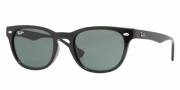 Ray-Ban 4140 (Wayfarer) Sunglasses Sunglasses - 601 Black / Crystal Green