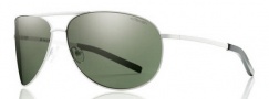 Smith Serpico Sunglasses Sunglasses - Matte White / Polarized Gray Green