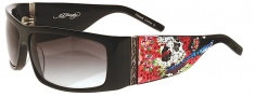 Ed Hardy EHS 004 Beautiful Ghost Sunglasses - Black
