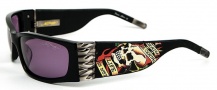 Ed Hardy EHS 015 Death is Certain Sunglasses - Black