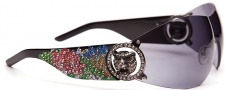Ed Hardy EHS 030 White Tiger Sunglasses Sunglasses - Black
