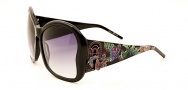 Ed Hardy EHS 049 Butterflies Sunglasses - Black 