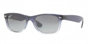 Ray-Ban RB2132 Sunglasses Polarized Wayfarer  Sunglasses - 822/78 Blue Gradient on Transparent Crystal Polarized Blue