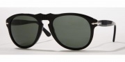 Persol PO 0649 Sunglasses Sunglasses - (95/58) Black / Crystal Green Polarized